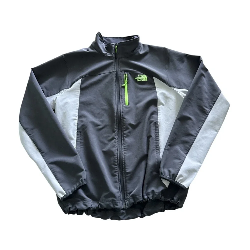 The‎ North Face Apex Pneumatic Windwall Softshell Jacket Mens Large Grey Green